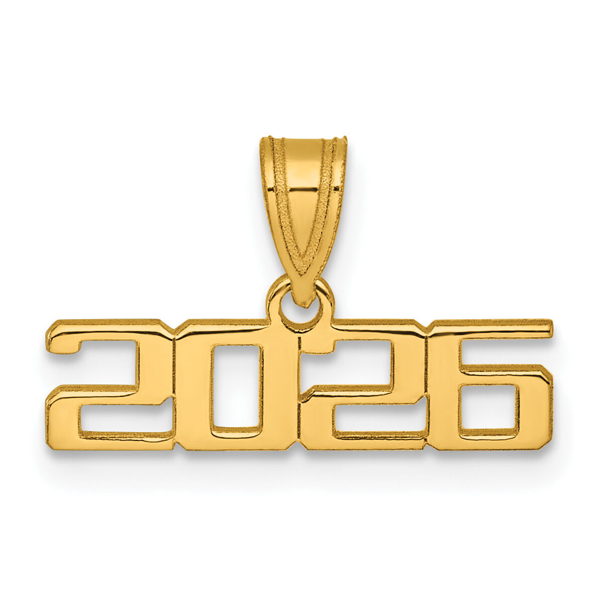 14K Polished 2026 Graduation Charm-K9988-26