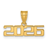 14K Polished 2026 Graduation Charm-K9988-26
