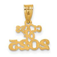 14k Polished Block CLASS OF 2025 Charm-K9989-25
