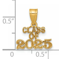 14k Polished Block CLASS OF 2025 Charm-K9989-25
