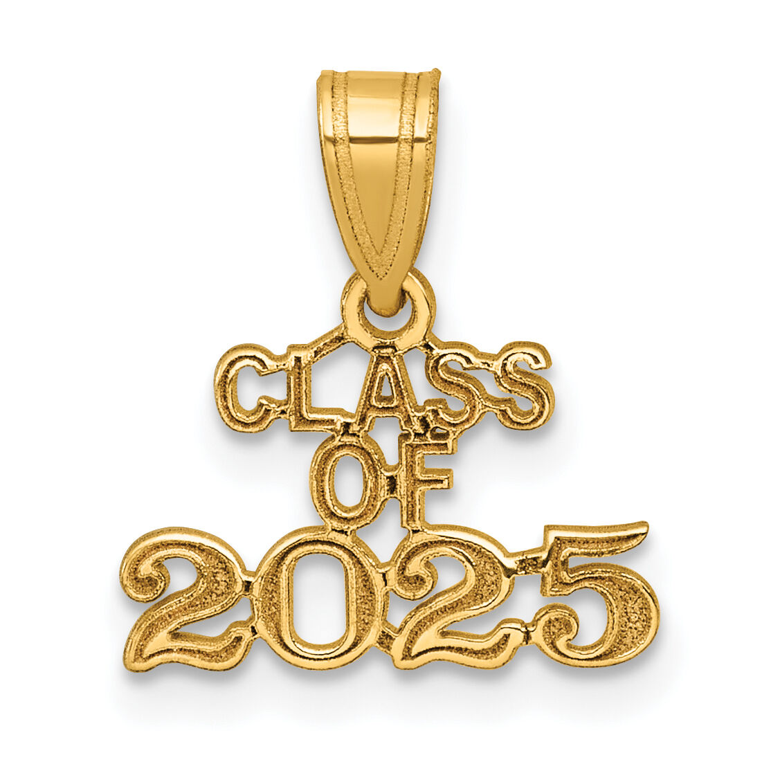 14k Polished Block CLASS OF 2025 Charm-K9989-25