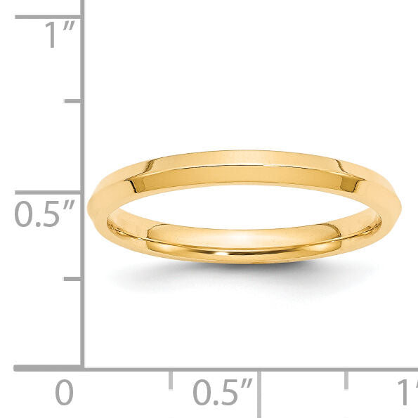 14KY 2.5mm Knife Edge Comfort Fit Band-KEC025