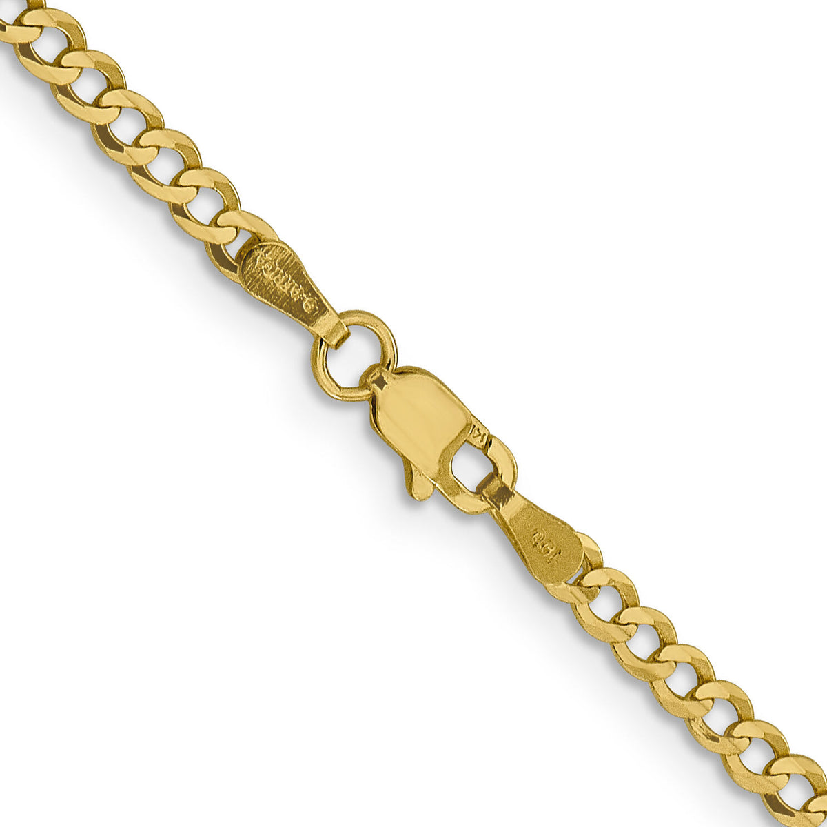 14k 3.1mm Lightweight Flat Cuban Chain-LCB080-22