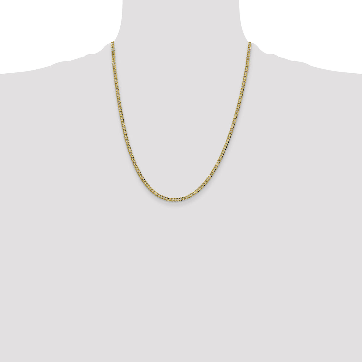 14k 3.1mm Lightweight Flat Cuban Chain-LCB080-22