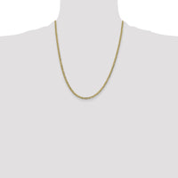 14k 3.1mm Lightweight Flat Cuban Chain-LCB080-22
