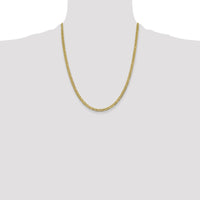 14k 3.7mm Lightweight Flat Cuban Chain-LCB100-22