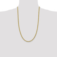 14k 3.7mm Lightweight Flat Cuban Chain-LCB100-26