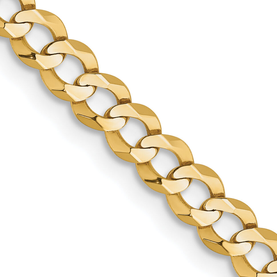 14k 3.7mm Lightweight Flat Cuban Chain-LCB100-22