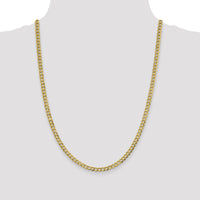 14k 4.7mm Lightweight Flat Cuban Chain-LCB120-24