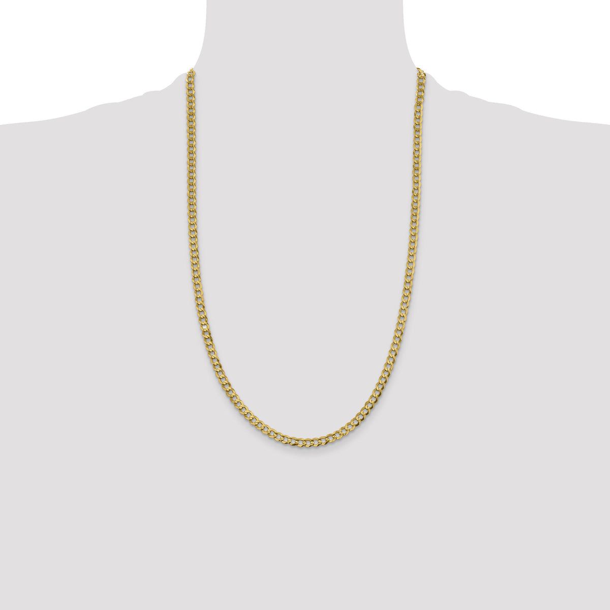 14k 4.7mm Lightweight Flat Cuban Chain-LCB120-26