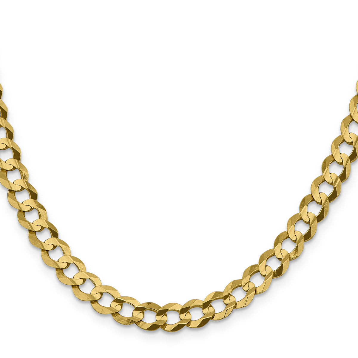 14k 7.2mm Lightweight Flat Cuban Chain-LCB180-20