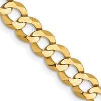 14k 7.2mm Lightweight Flat Cuban Chain-LCB180-24