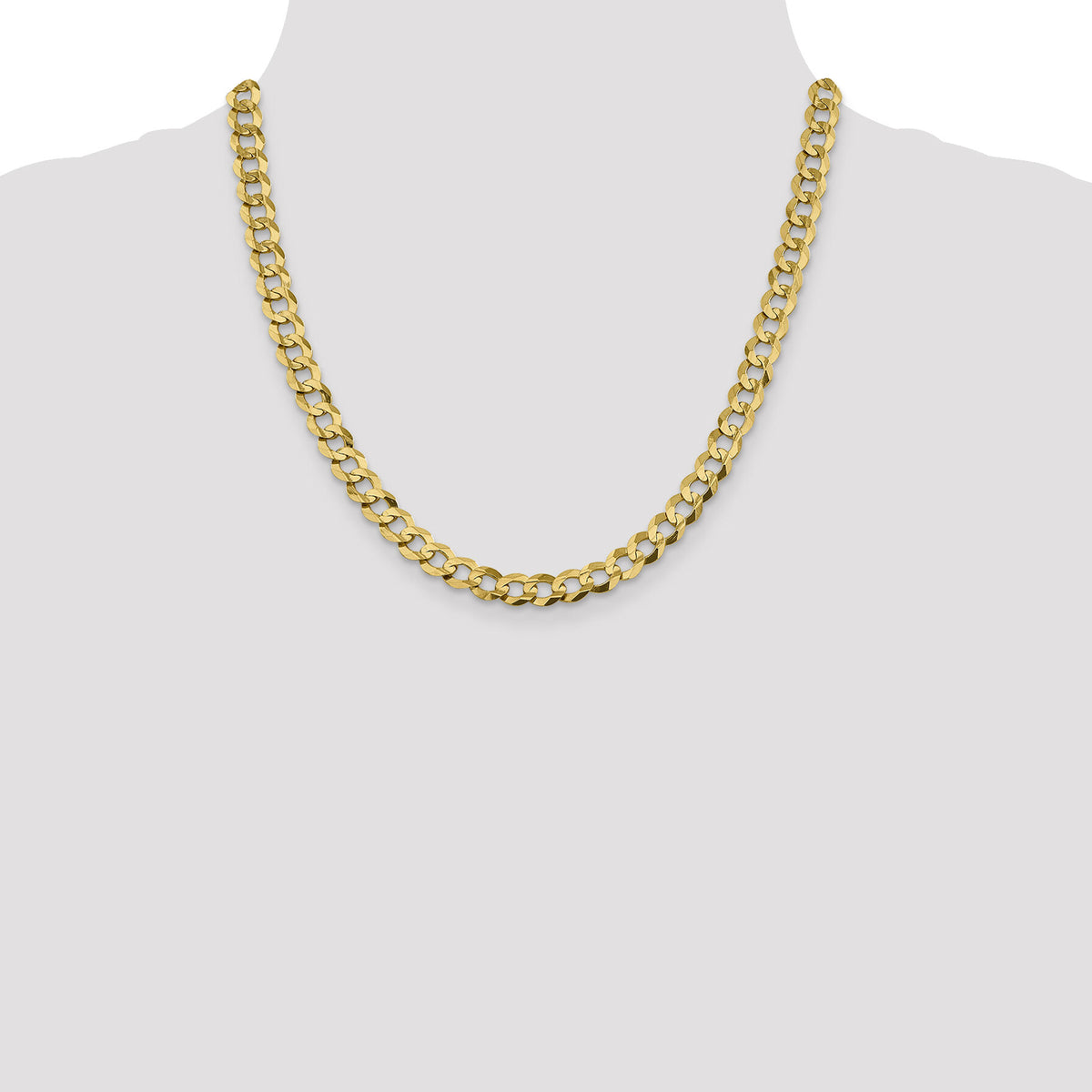 14k 8.3mm Lightweight Flat Cuban Chain-LCB210-20