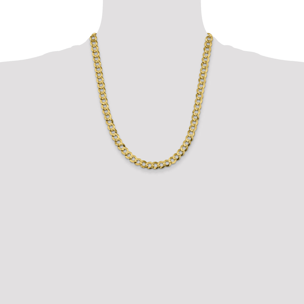 14k 8.3mm Lightweight Flat Cuban Chain-LCB210-22