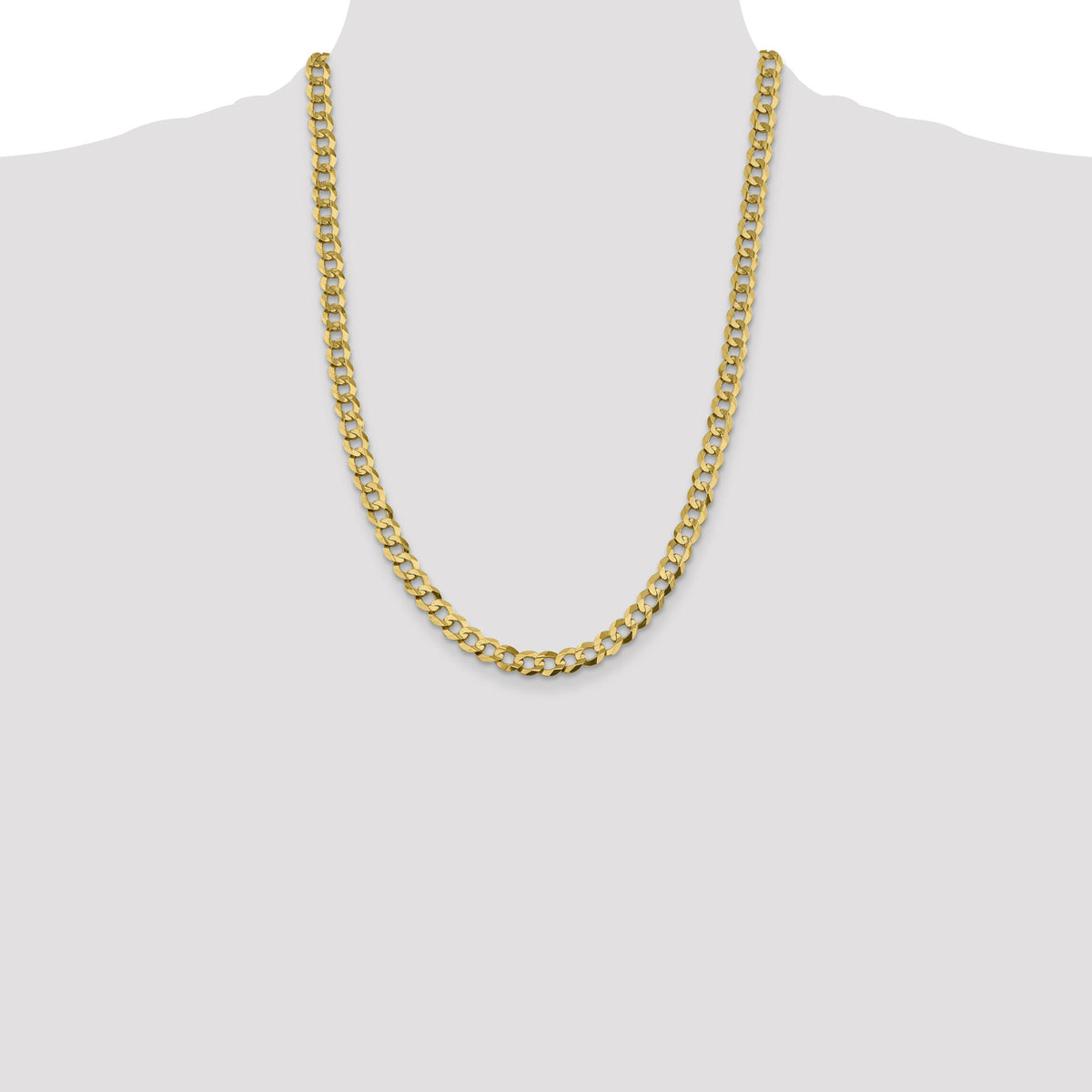 14k 8.3mm Lightweight Flat Cuban Chain-LCB210-24