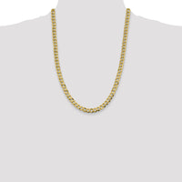 14k 8.3mm Lightweight Flat Cuban Chain-LCB210-24