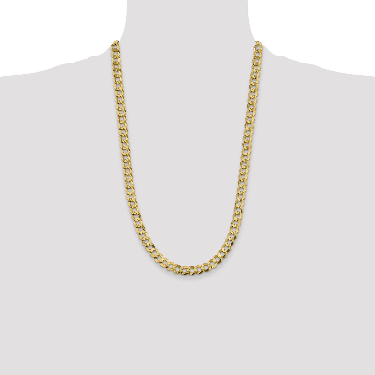 14k 8.3mm Lightweight Flat Cuban Chain-LCB210-26