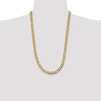 14k 8.3mm Lightweight Flat Cuban Chain-LCB210-26