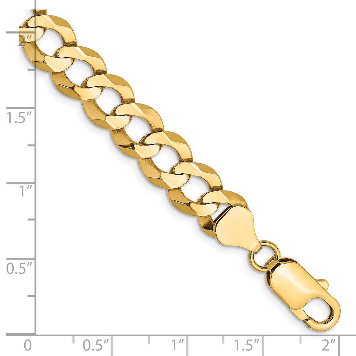 14k 8.3mm Lightweight Flat Cuban Chain-LCB210-8