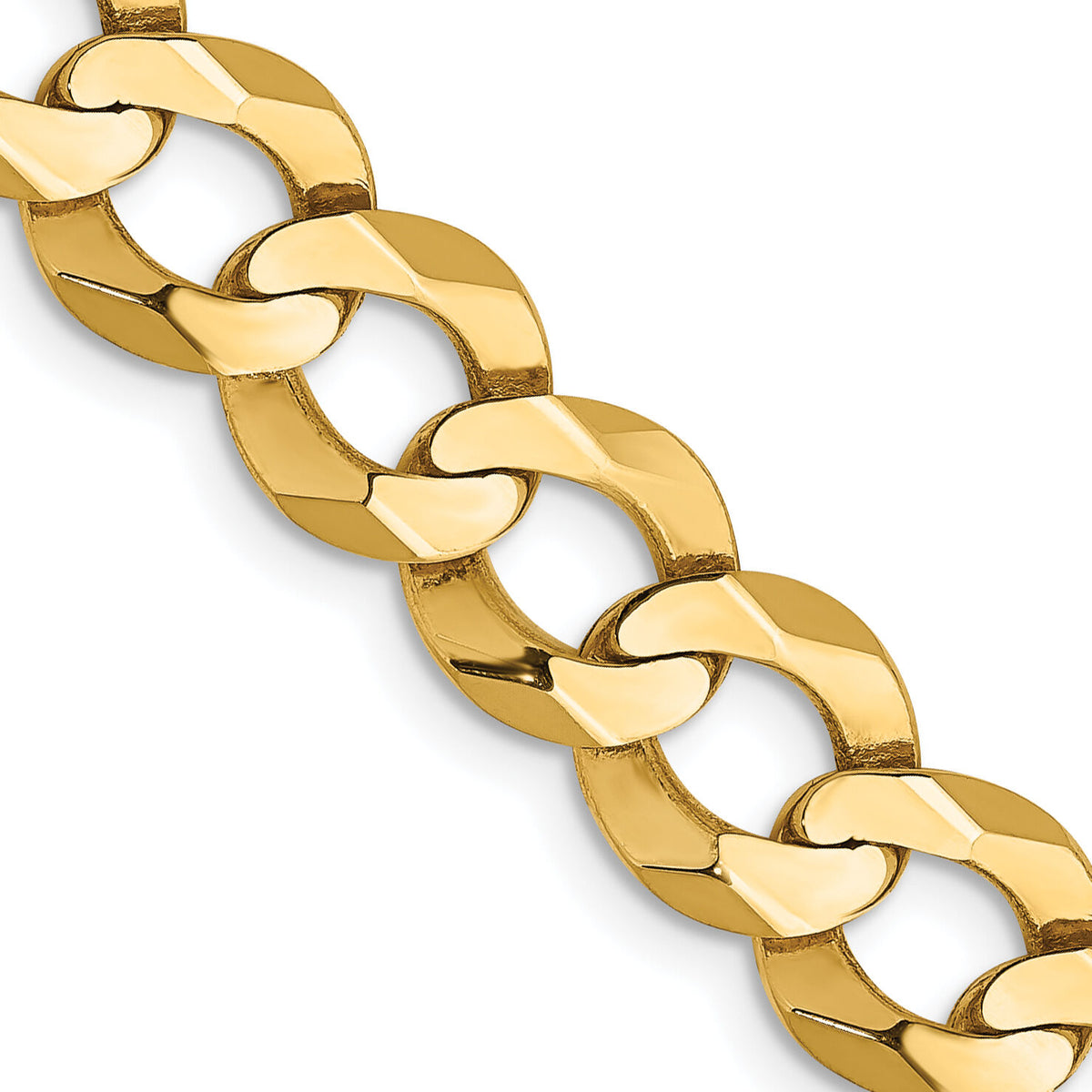 14k 8.3mm Lightweight Flat Cuban Chain-LCB210-22