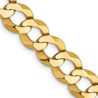 14k 8.3mm Lightweight Flat Cuban Chain-LCB210-22
