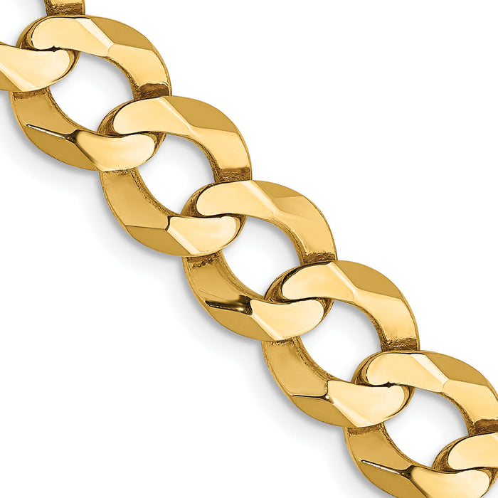 14k 8.3mm Lightweight Flat Cuban Chain-LCB210-22