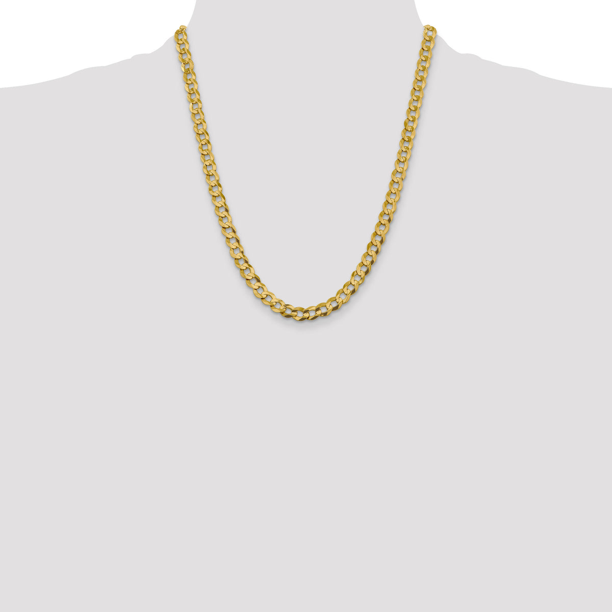 14k 9.4mm Lightweight Flat Cuban Chain-LCB250-22