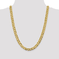 14k 9.4mm Lightweight Flat Cuban Chain-LCB250-24