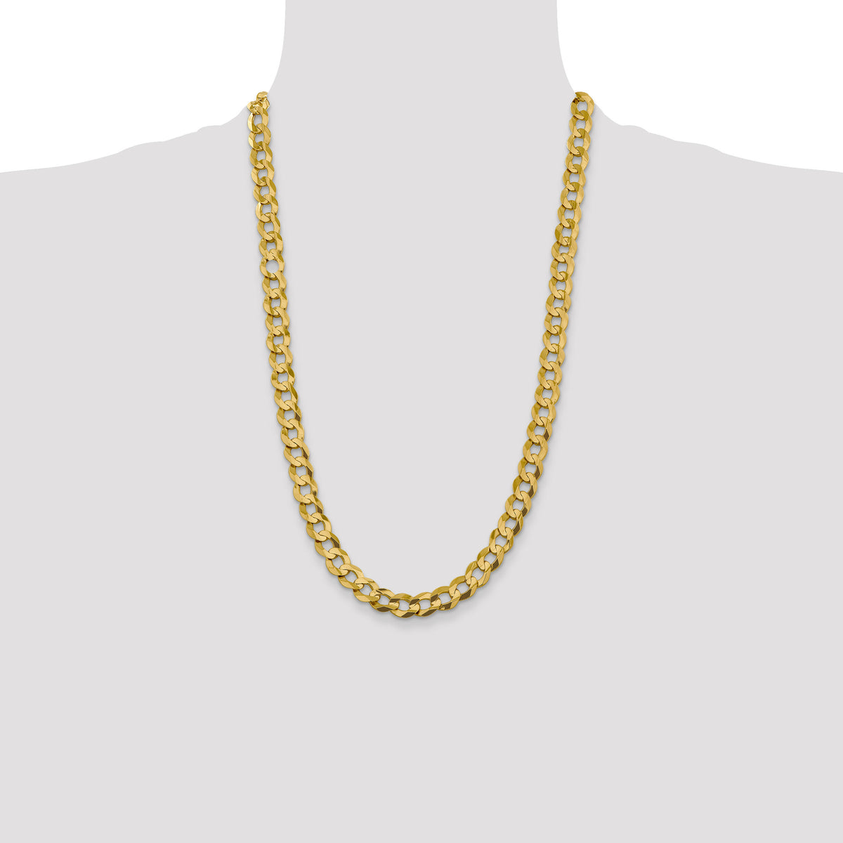 14k 9.4mm Lightweight Flat Cuban Chain-LCB250-26