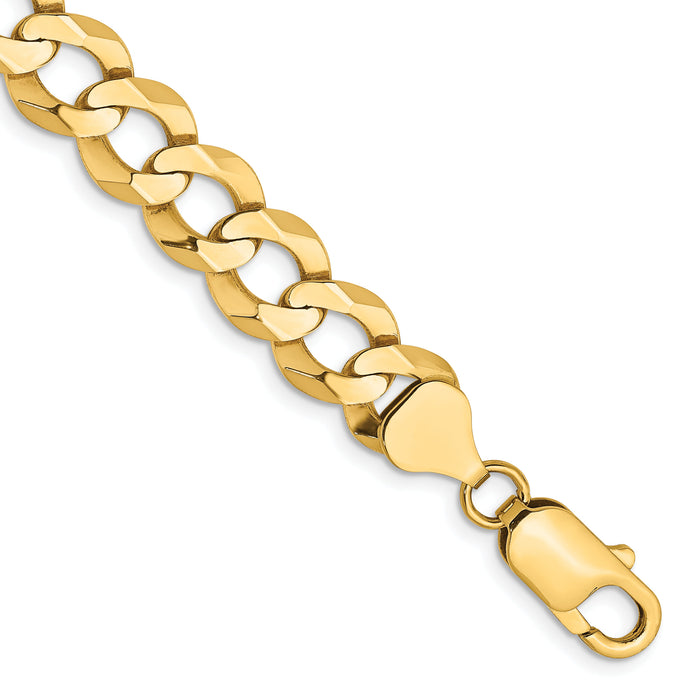 14k 9.4mm Lightweight Flat Cuban Chain-LCB250-8