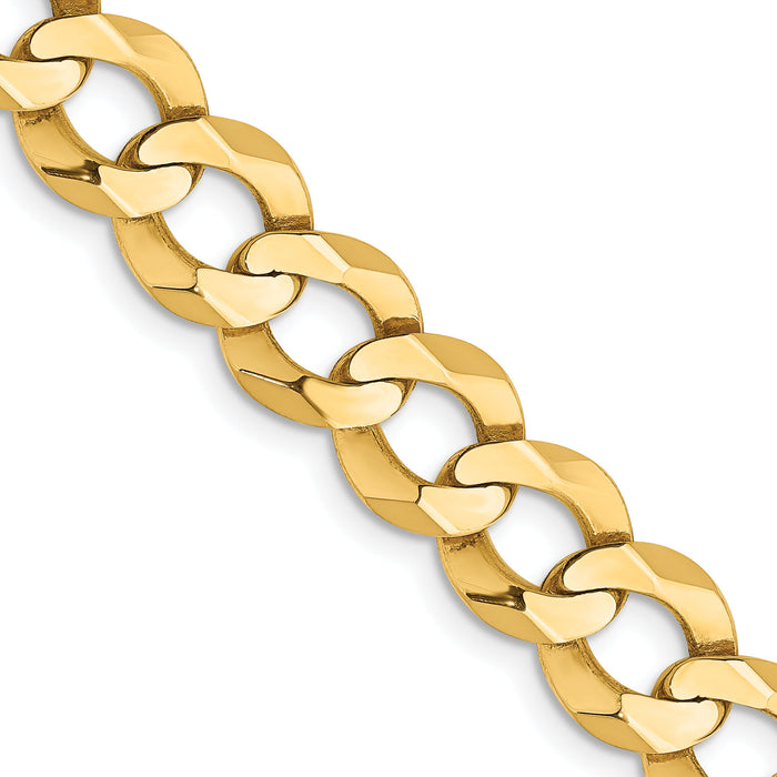 14k 9.4mm Lightweight Flat Cuban Chain-LCB250-20
