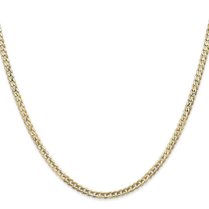 14k 3mm Open Concave Curb Chain-LCR080-18