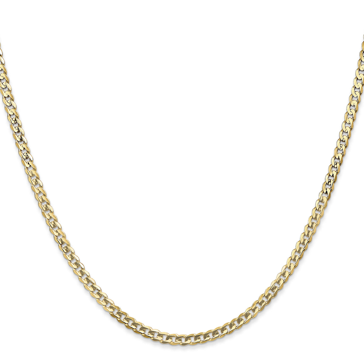 14k 3mm Open Concave Curb Chain-LCR080-20