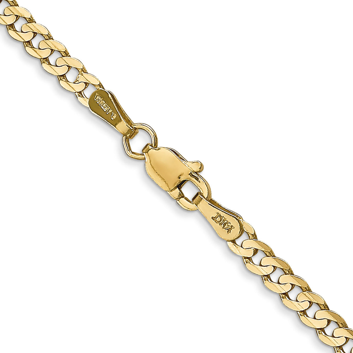 14k 3mm Open Concave Curb Chain-LCR080-18