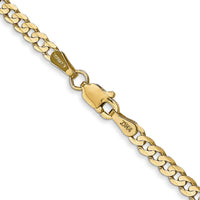 14k 3mm Open Concave Curb Chain-LCR080-24