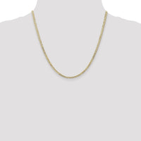14k 3mm Open Concave Curb Chain-LCR080-20