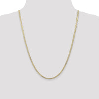 14k 3mm Open Concave Curb Chain-LCR080-24