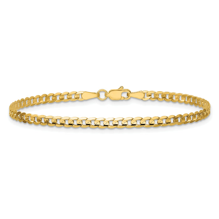 14k 3mm Open Concave Curb Chain-LCR080-9