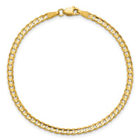 14k 3mm Open Concave Curb Chain-LCR080-9