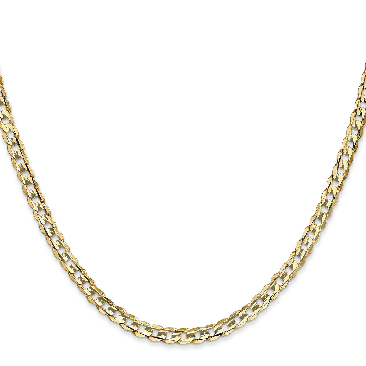 14k 3.8mm Open Concave Curb Chain-LCR100-18