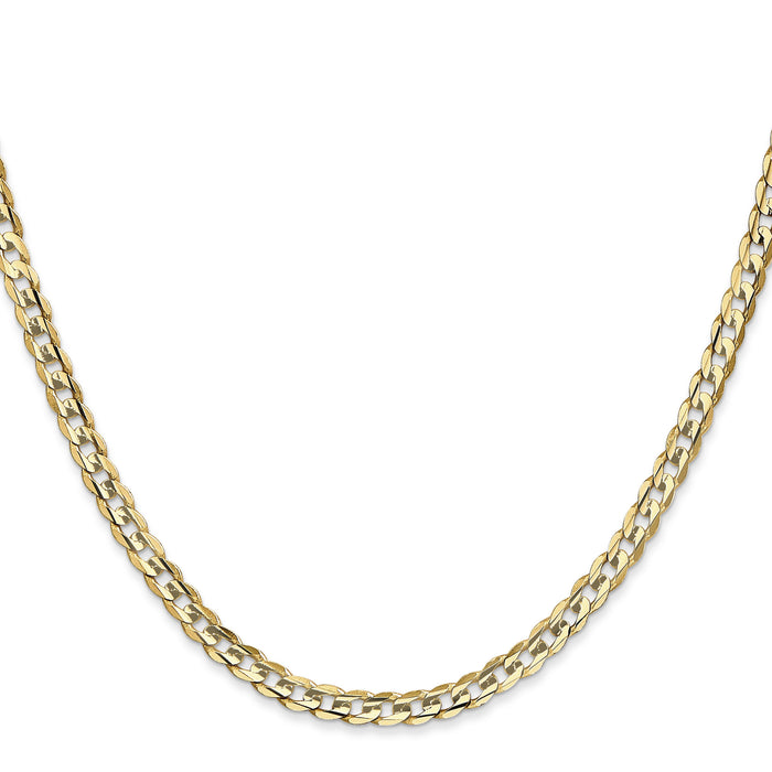 14k 3.8mm Open Concave Curb Chain-LCR100-18