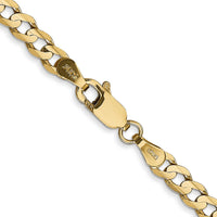 14k 3.8mm Open Concave Curb Chain-LCR100-28