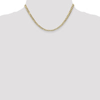 14k 3.8mm Open Concave Curb Chain-LCR100-16