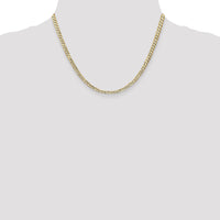 14k 3.8mm Open Concave Curb Chain-LCR100-18