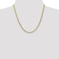 14k 3.8mm Open Concave Curb Chain-LCR100-20
