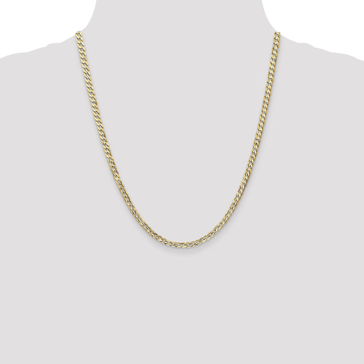 14k 3.8mm Open Concave Curb Chain-LCR100-22