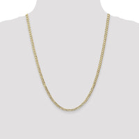 14k 3.8mm Open Concave Curb Chain-LCR100-24