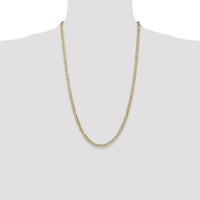 14k 3.8mm Open Concave Curb Chain-LCR100-26