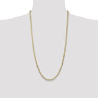 14k 3.8mm Open Concave Curb Chain-LCR100-28