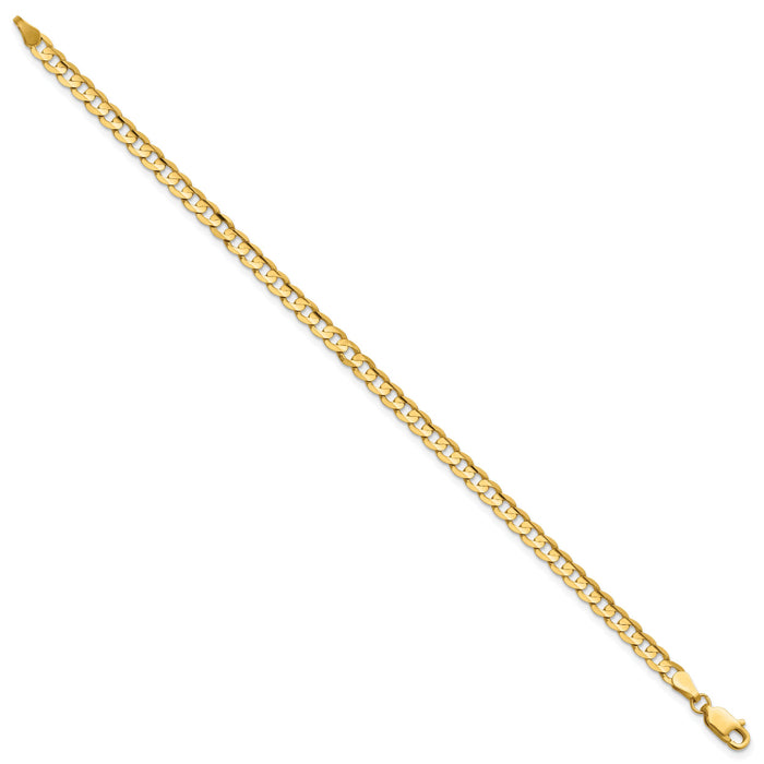 14k 3.8mm Open Concave Curb Chain-LCR100-7
